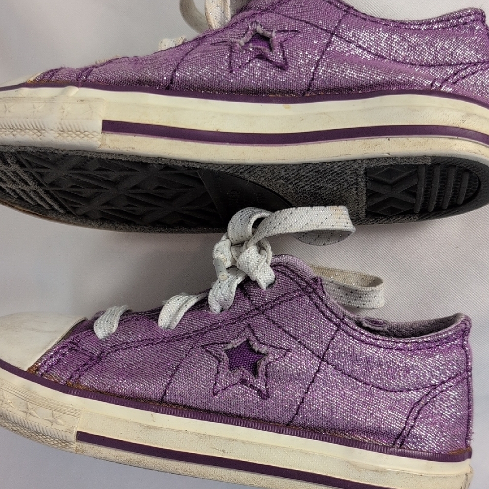 Converse Purple Canvas Low-Top Sneakers